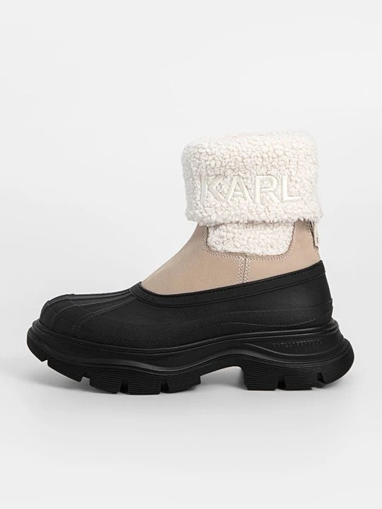 Zdjęcie produktu Botki na platformie KARL LAGERFELD beżowy