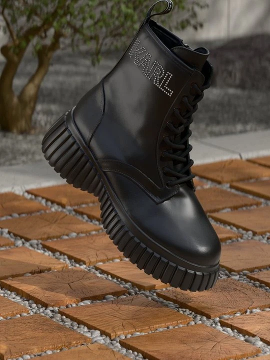 Zdjęcie produktu Botki na platformie KARL LAGERFELD czarny
