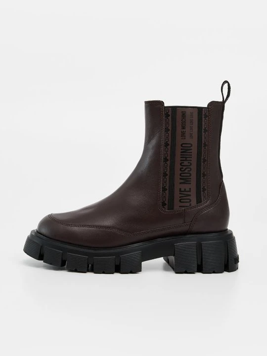 Zdjęcie produktu Botki na platformie LOVE MOSCHINO brązowy