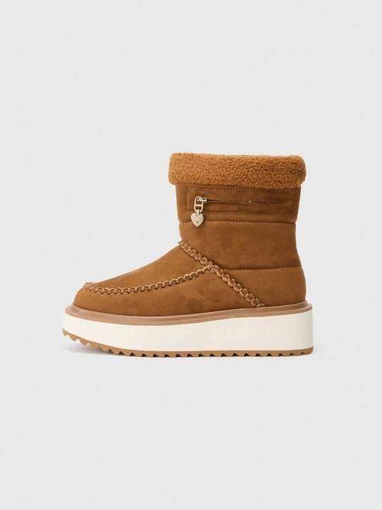 Zdjęcie produktu Botki na platformie LOVE MOSCHINO brązowy