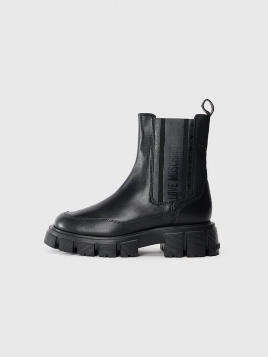 Zdjęcie produktu Botki na platformie LOVE MOSCHINO czarny