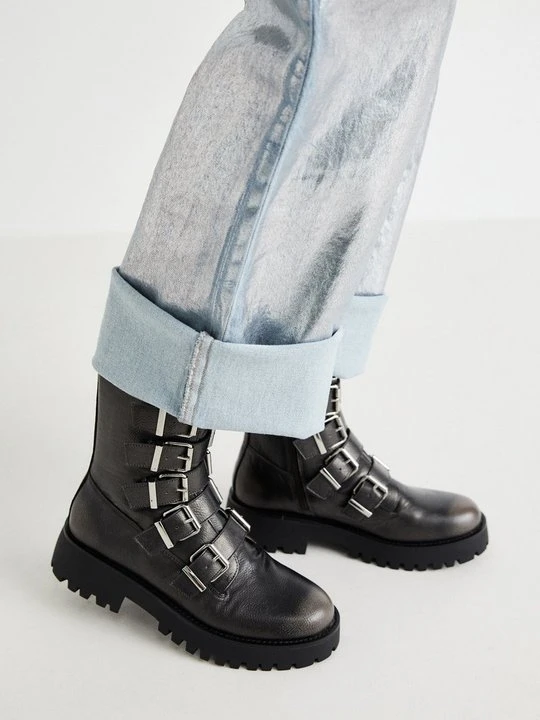Zdjęcie produktu Botki na platformie Steve Madden ciemnoszary