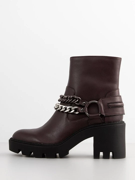 Zdjęcie produktu Botki na platformie Steve Madden ciemnobrązowy