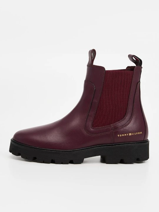 Zdjęcie produktu Botki na platformie Tommy Hilfiger czerwony