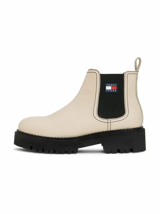 Zdjęcie produktu Botki na platformie Tommy Jeans beżowy
