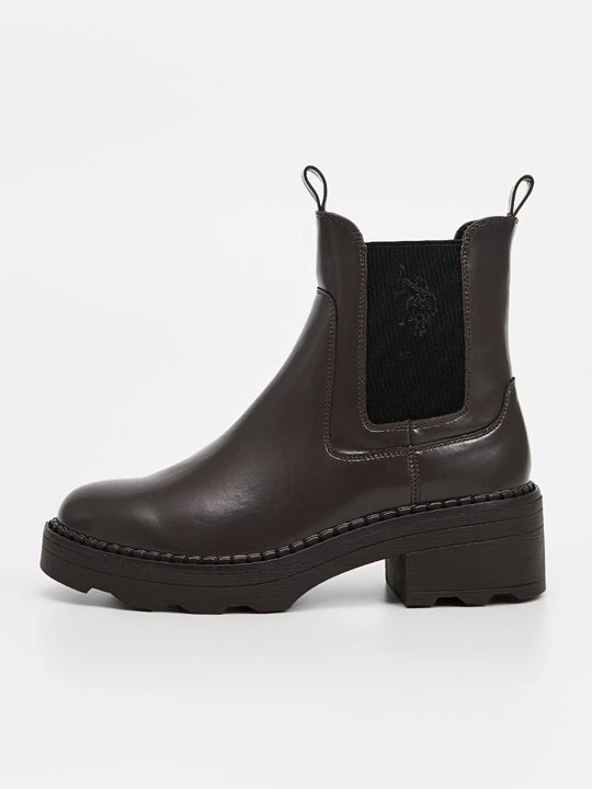 Zdjęcie produktu Botki na platformie U.S. POLO ASSN. ciemnobrązowy