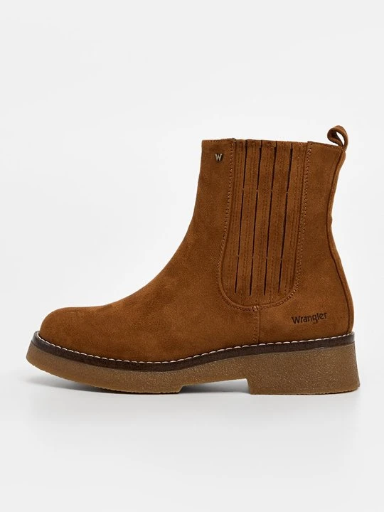 Zdjęcie produktu Botki na platformie Wrangler koniakowy