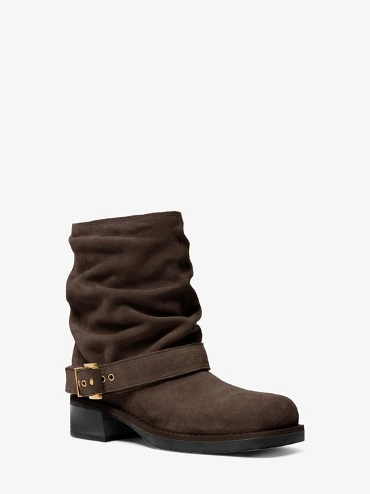 Zdjęcie produktu Botki skórzane Colby z charakterystycznym logo Michael Kors CZEKOLADOWY (Brązowy)