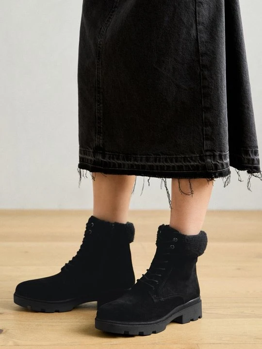 Zdjęcie produktu Botki sznurowane Anna Field Wide Fit By Zalando czarny