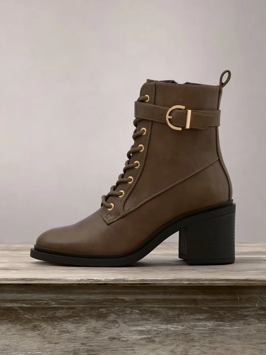 Zdjęcie produktu Botki sznurowane Anna Field Wide Fit By Zalando taupe