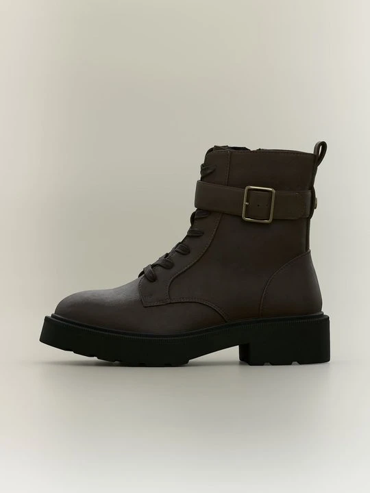 Zdjęcie produktu Botki sznurowane Anna Field Wide Fit By Zalando brązowy