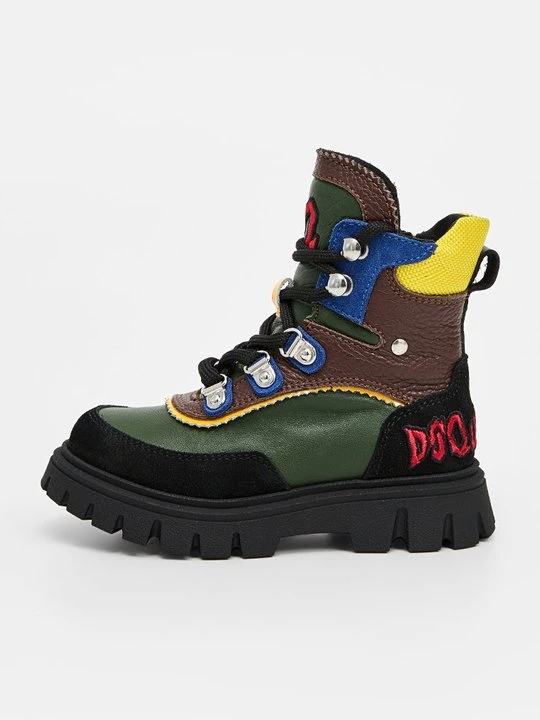 Zdjęcie produktu Botki sznurowane Dsquared2 ciemnozielony