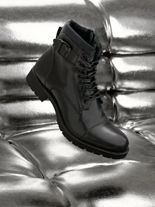 Zdjęcie produktu Botki sznurowane Jack&Jones czarny