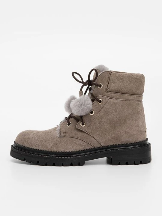 Zdjęcie produktu Botki sznurowane Jimmy Choo taupe