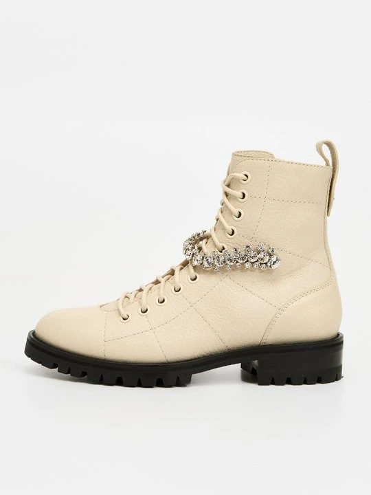 Zdjęcie produktu Botki sznurowane Jimmy Choo beżowy