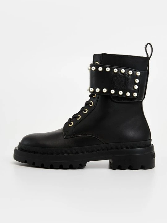 Zdjęcie produktu Botki sznurowane LOVE MOSCHINO czarny