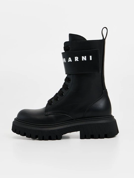 Zdjęcie produktu Botki sznurowane Marni czarny