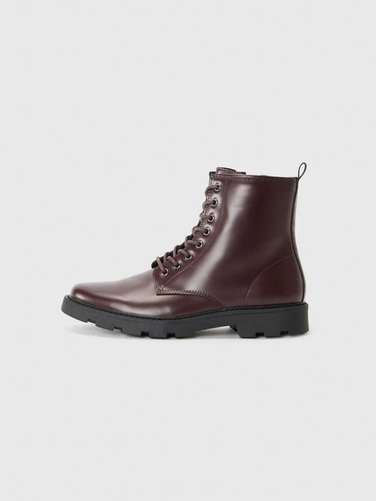 Zdjęcie produktu Botki sznurowane Pier One By Zalando bordowy