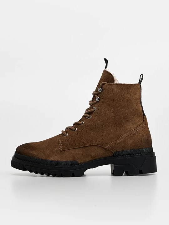 Zdjęcie produktu Botki sznurowane Steve Madden taupe