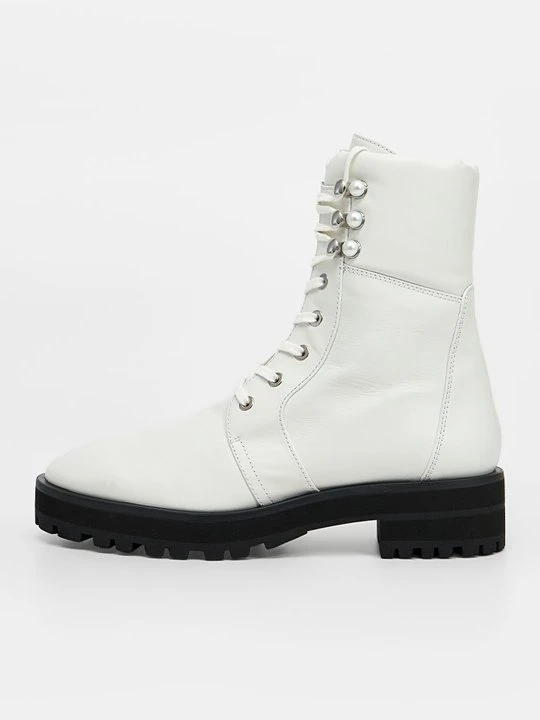 Zdjęcie produktu Botki sznurowane Stuart Weitzman biały