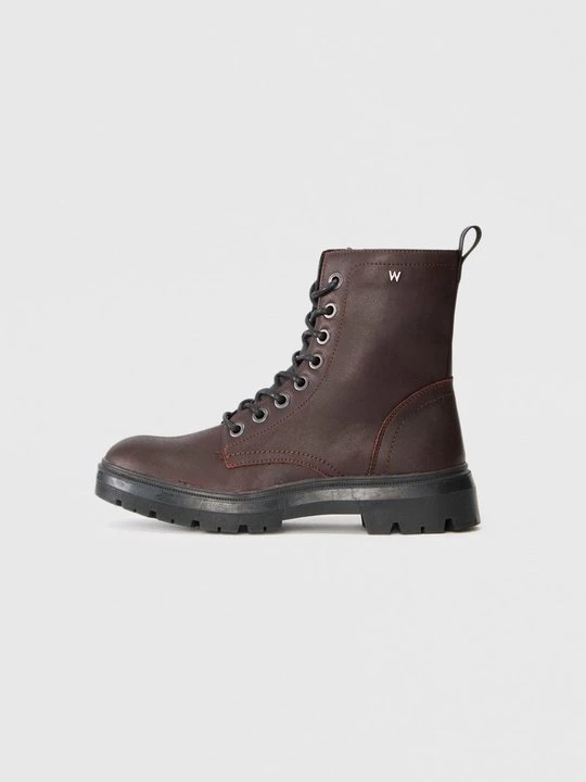 Zdjęcie produktu Botki sznurowane Wrangler ciemnoczerwony