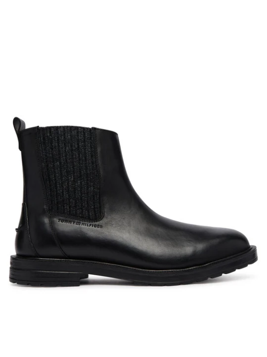Zdjęcie produktu Botki Tommy Hilfiger Cleated Hilfiger Brush Wl Chel FM0FM06080 Czarny