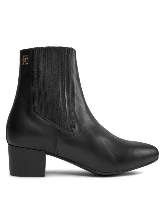 Zdjęcie produktu Botki Tommy Hilfiger Essential Leather Boot FW0FW07759 Czarny