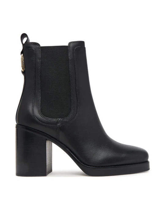 Zdjęcie produktu Botki Tommy Hilfiger Ltr Square Toe Heel Chelsea Boot FW0FW09555 Czarny