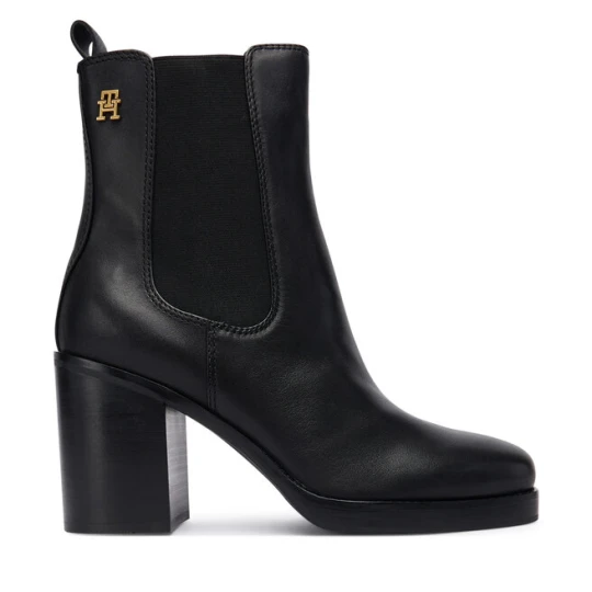 Zdjęcie produktu Botki Tommy Hilfiger Square Toe Chelsea High Block Hl FW0FW08844 Czarny