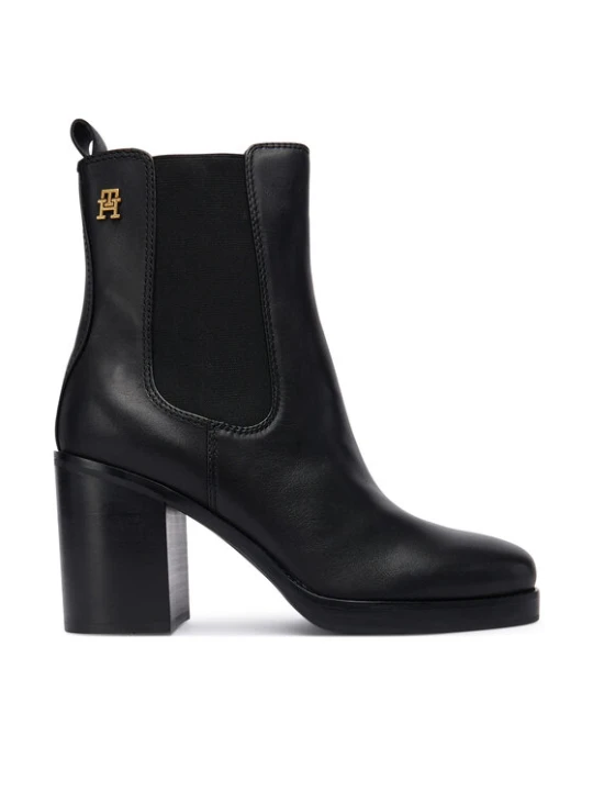 Zdjęcie produktu Botki Tommy Hilfiger Square Toe Chelsea High Block Hl FW0FW08844 Czarny