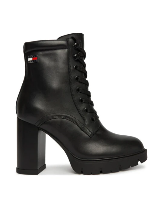 Zdjęcie produktu Botki Tommy Jeans Tjw Lace Up High Heel Boots EN0EN03109 Czarny