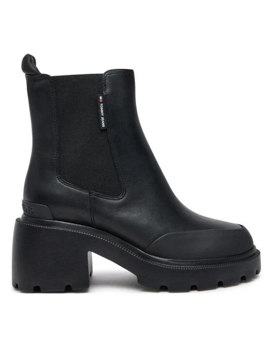 Zdjęcie produktu Botki Tommy Jeans Tjw Mid Heel Chelsea Boot EN0EN02681 Czarny