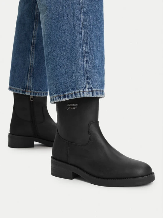 Zdjęcie produktu Botki Tommy Jeans Tjw Soft Sole Chelsea Boots Lth EN0EN03080 Czarny