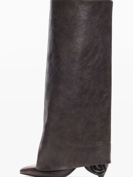 Zdjęcie produktu Botki z efektem skóry Desigual brązowy