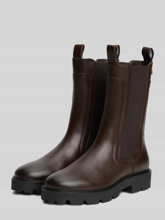 Zdjęcie produktu Botki z naturalnej skóry bydlęcej Tommy Hilfiger Ciemnobrązowy