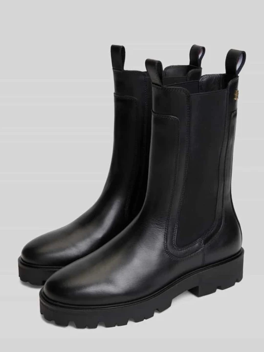Zdjęcie produktu Botki z naturalnej skóry bydlęcej Tommy Hilfiger Czarny