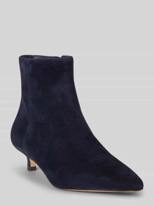 Zdjęcie produktu Botki z niską szpilką Lauren Ralph Lauren Ciemnoniebieski