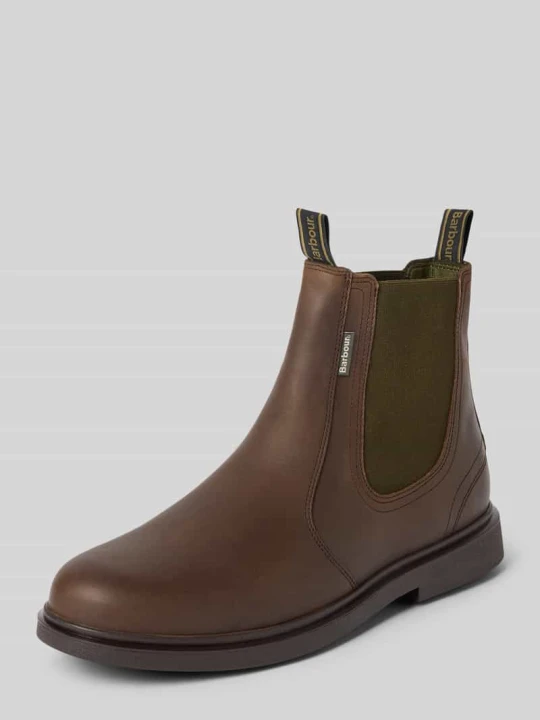 Zdjęcie produktu Botki z prawdziwej skóry Barbour Ciemnobrązowy
