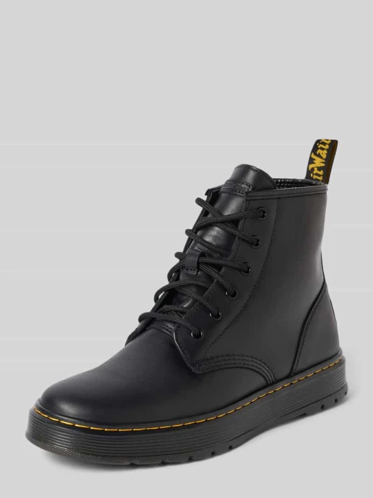 Zdjęcie produktu Botki z prawdziwej skóry z naszywką z logo model 'Brookline Chukka' Dr. Martens Czarny