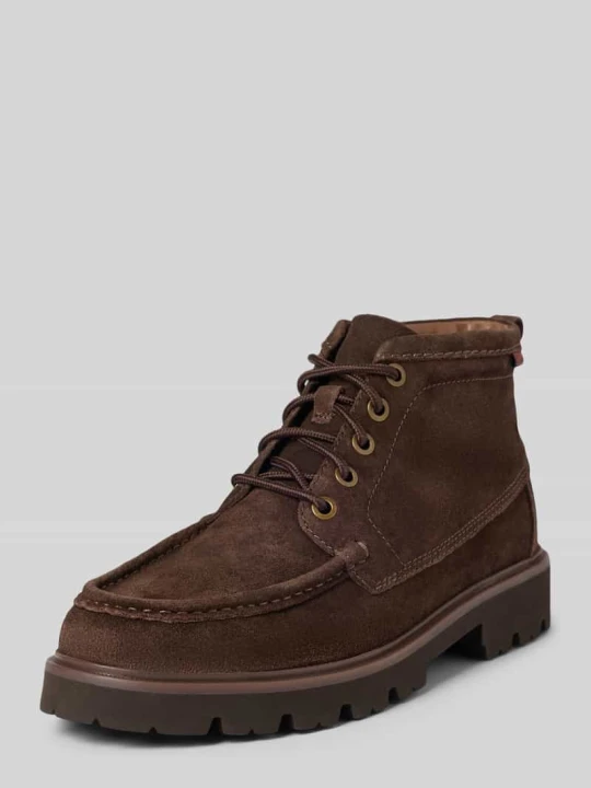 Zdjęcie produktu Botki ze skóry model 'Cleyhill' Clarks Ciemnobrązowy
