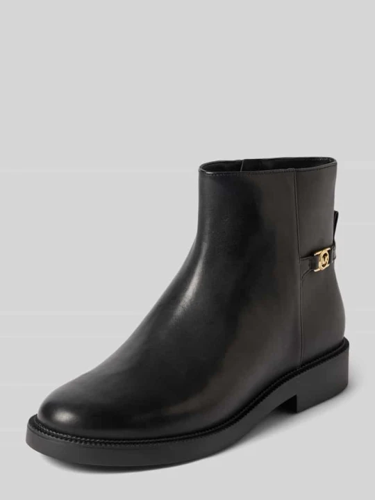 Zdjęcie produktu Botki ze skóry z detalem z logo Model 'MANDY' Michael Kors Czarny