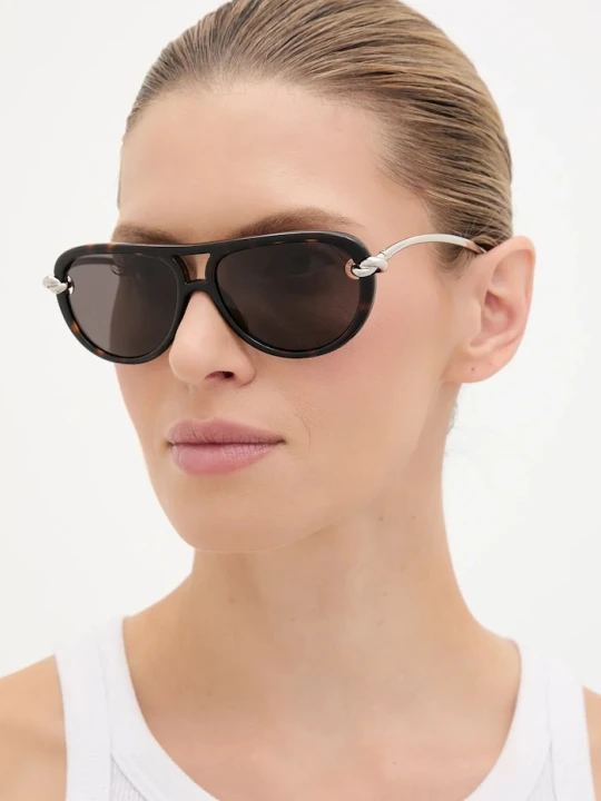 Zdjęcie produktu Bottega Veneta okulary przeciwsłoneczne damskie srebrny