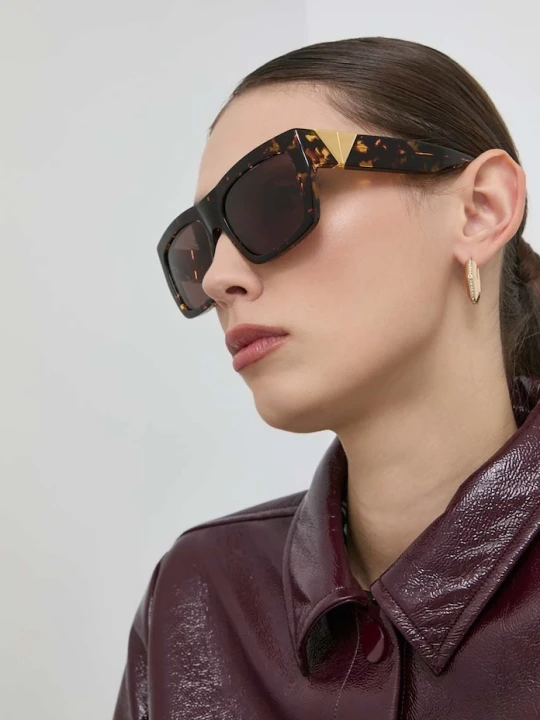 Zdjęcie produktu Bottega Veneta okulary przeciwsłoneczne brązowy