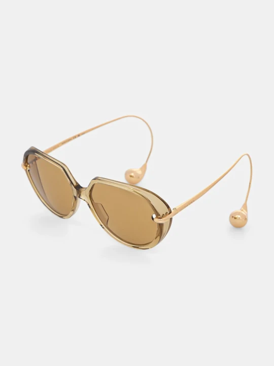 Zdjęcie produktu Bottega Veneta okulary przeciwsłoneczne złoty