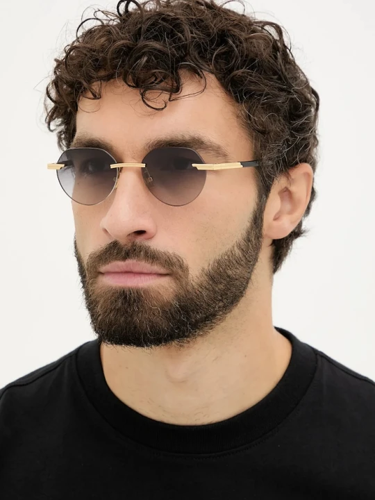 Zdjęcie produktu Bottega Veneta okulary przeciwsłoneczne złoty