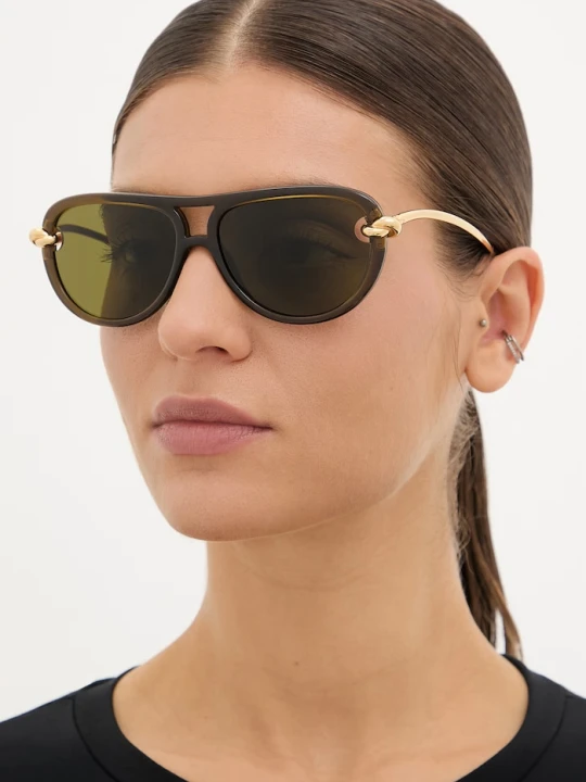 Zdjęcie produktu Bottega Veneta okulary przeciwsłoneczne damskie zielony