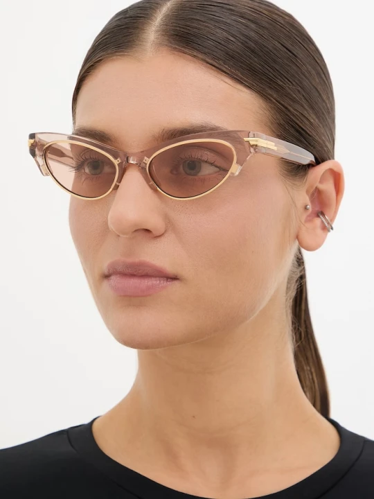 Zdjęcie produktu Bottega Veneta okulary przeciwsłoneczne damskie beżowy