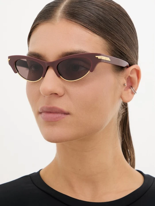 Zdjęcie produktu Bottega Veneta okulary przeciwsłoneczne damskie bordowy