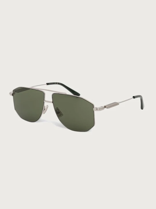 Zdjęcie produktu Bottega Veneta okulary przeciwsłoneczne pilotki srebrny