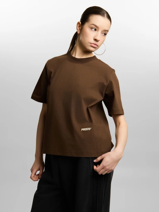 Zdjęcie produktu Boxing t-shirt boxy damski brązowy Klasyk